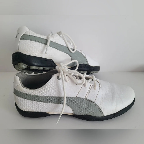 White Grey Puma TitanTour V2 Golf Shoes Size 6C Men’s Or 7C Women's - Picture 8 of 10